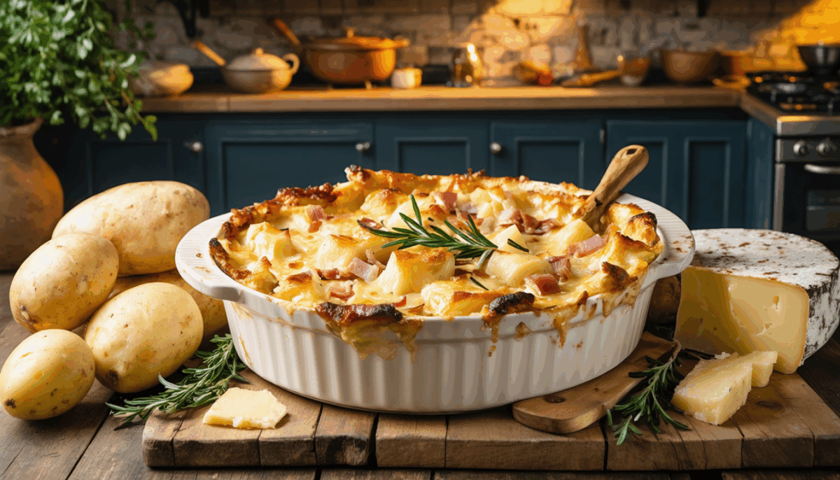 découvrez la tartiflette authentique de mamie avec cette recette traditionnelle facile à réaliser : pommes de terre fondantes, reblochon, lardons et oignons pour un plat savoureux et convivial à partager !