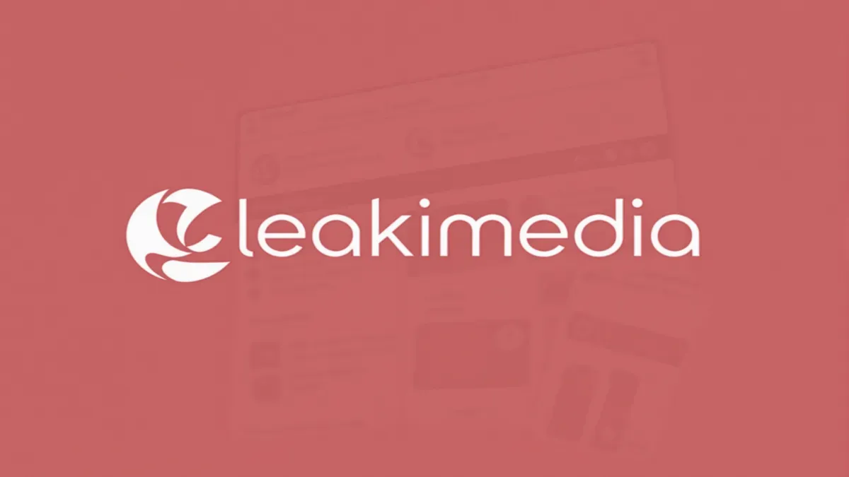 Logo Leakimedia fond rouge